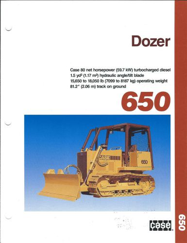 Equipment Brochure - Case - 650 - Crawler Dozer - 1991 (E2961)