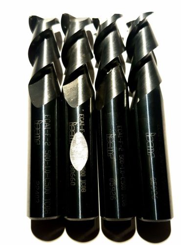 Professionally Resharpened Iscar 1/2in 2Flute Carbide Endmills(Lot of 4)