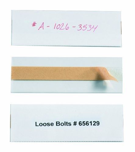 Open-edge lh104 plastic label holders, 2&#034; x 6&#034; (pack of 50) for sale