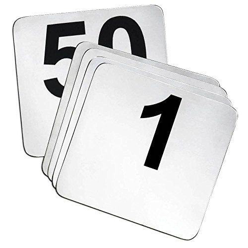 TableCraft Products N150 1-50 Stainless Steel Number Signs