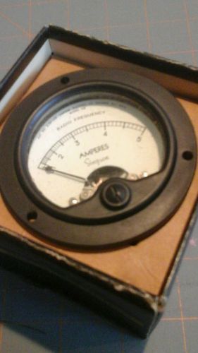 Vintage Meter Simpson RF Amperes 0-8 MR25WOOBRFAA,, Simpson Electric Co.