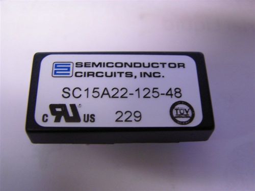 Semiconductor Circuits SC15A22-125-48 36-75VDCin 12VDC Out 625mA DC/DC Converter