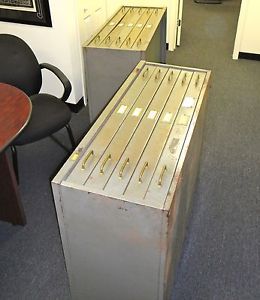 2 lyon steel flat file cabinets ~ langley afb n.a.c.a. (pre-nasa) ~ actual label for sale
