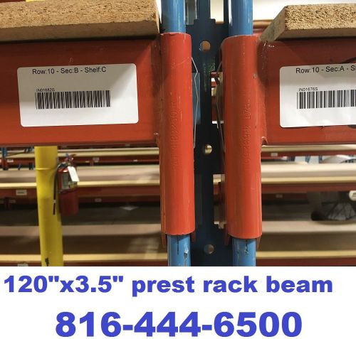 pallet rack racking prest rack industrial warehouse 120&#034;x3.5&#034; beam beams