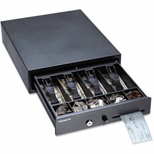 SteelMaster Compact Steel Cash Drawer With Spring-Loaded Bill Weights, Disc