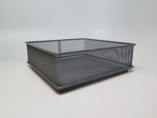 Desktop drawer organizer bin basket home office 6&#039;&#039; w x6&#039;&#039;l 2&#039;&#039;h gray metal find for sale