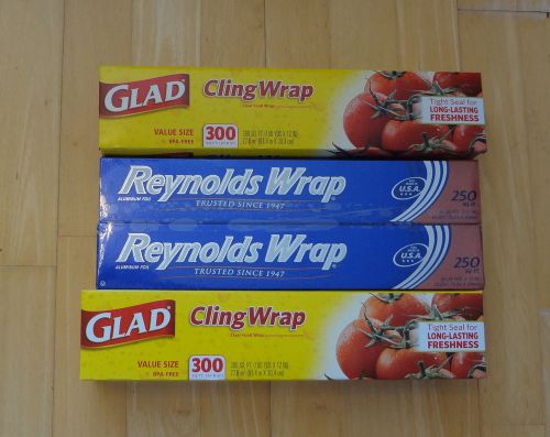 Reynolds Wrap Aluminum Foil  And Glad Cling Wrap Plastic Wrap