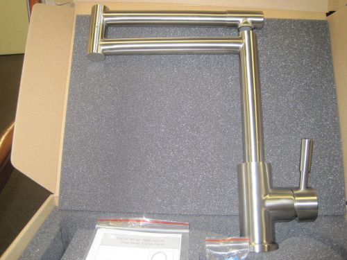 Modern Brushed Nickel Single Lever Kitchen Faucet NEW