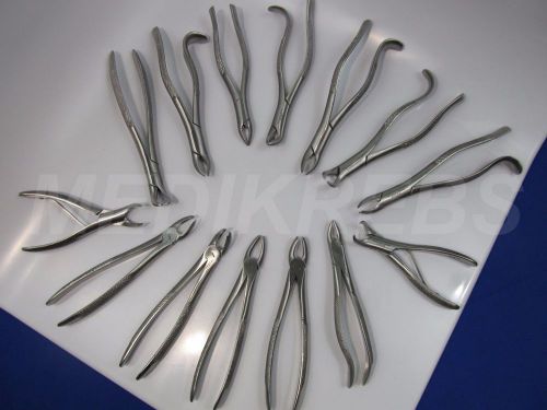 14 most common used dental extractor forceps German Steel KREBS