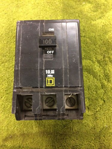 Square d 100 amp circuit  breaker q0b3100  used for sale