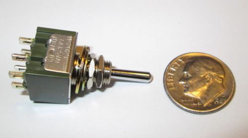 NKK SWITCH MINIATURE TOGGLE SWITCH  DPDT C-OFF  ON-OFF-(ON)  MOMENTARY   NOS