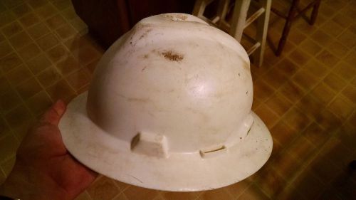 Mining Mine Logging Helmet MSA V-Gard used white size medium