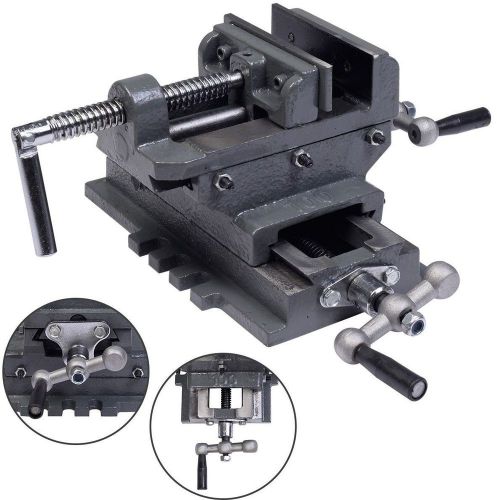 New 4&#034; cross drill press vise x-y clamp machine slide metal milling two way hd for sale