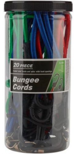 Bungee Cord Set 20 Piece Heavy Duty Tie Down Rubber Fastener Kit