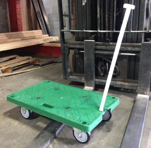 Heavy duty portable plastic platform cart  dolly   wagon with retractable handle