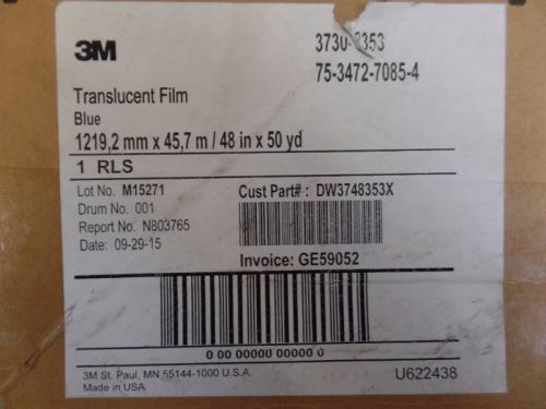 3M Translucent Film Blue Films for Thermoforming.  48&#034; x 50 yd 3730-8353