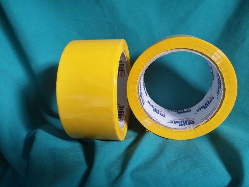 LOT of 6 - Acrylic Carton Sealing Tape, 55 yds Length x 2&#034; Width, Yellow
