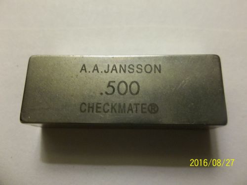 Steel Heavy Duty Style Rectangle Gage block .500, A.A. Jansson, Checkmate