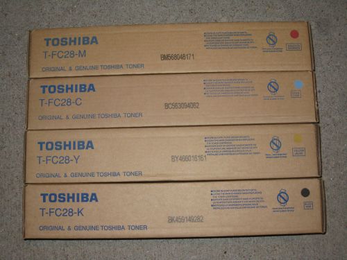 4 OEM TOSHIBA T-FC28-C T-FC28-Y T-FC28-M T-FC28-K eSTUDIO TONER OEM Full Set