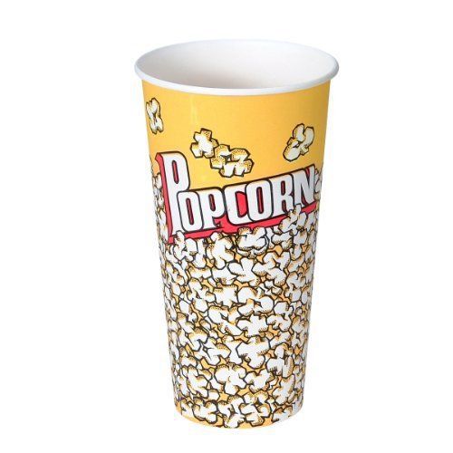 SOLO V24-00061 Treated Paper Popcorn Cup, 24 oz. Capacity, Popcorn Print Case of