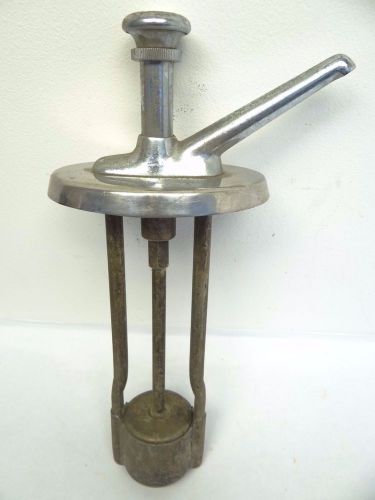 Vintage Used Chocolate Syrup Dispenser Fountain Pump Mechanical Ice Cream Parlor