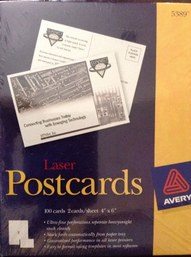 Avery Laser Postcards - 100 Cards 2 Cards/sheet 4&#034;X 6&#034; - 5389