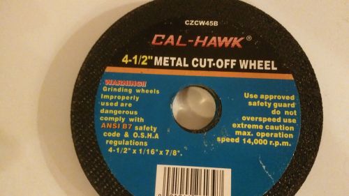 CAL-HAWK 4-1/2&#034; Metal Cut-Off Wheel Pack of 50