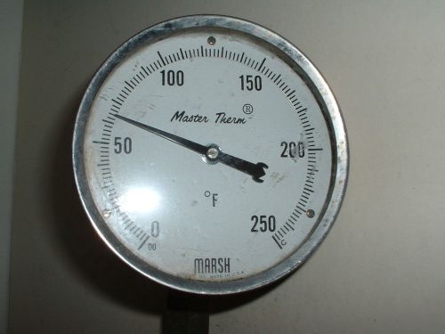 Marsh Master Thermometer  0-250 Degree Connecting Hardware Gauge