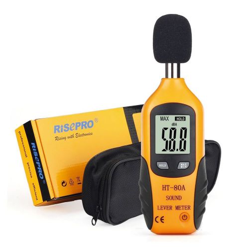 Decibel Meter RISEPRO Digital Sound Level Meter Audio Noise Measure Device Du...