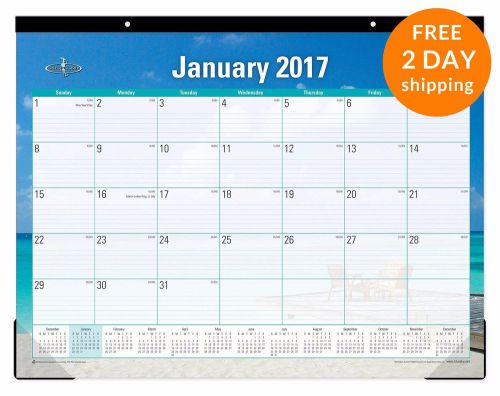 NEW Monthly Calendar 2017 Wall Desk Planner - Daily Weekly Yearly Size 22&#034; x 17&#034;