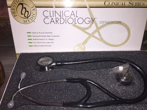 Prestige Medical Clinical Cardiology Stethoscope Model 128 Black Latex Free