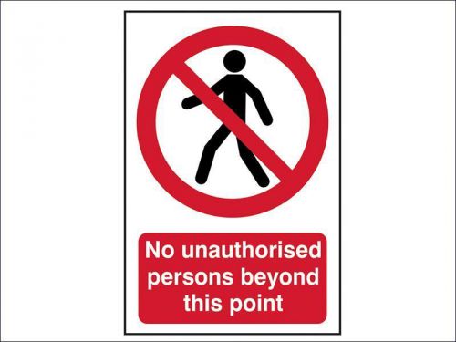 Scan - No Unauthorised Persons Beyond This Point - PVC 400 x 600mm