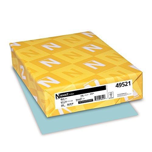 Neenah Exact Index, 110 lb, 8.5 x 11 Inches, 250 Sheets, Blue