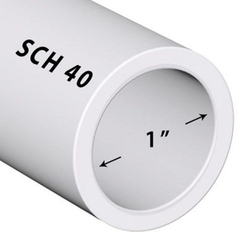 Premium Landscape Pool Spa PVC Pipe Sch 40 1 Inch (1.0) 8 FT / White