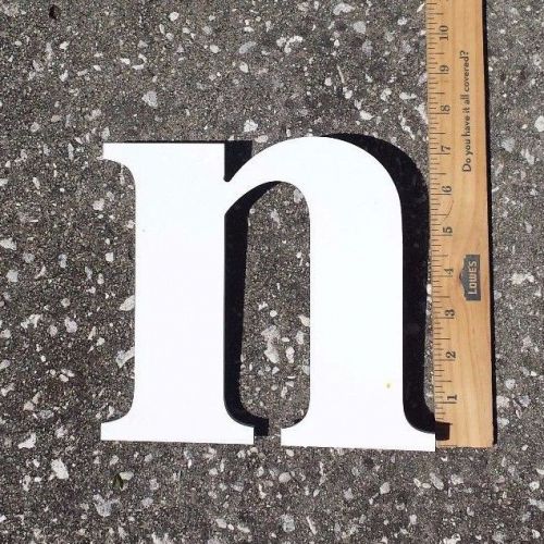 Solid Aluminum Metal Sign Letter Lowercase &#034;n&#034; Architectural Salvage Decor Craft