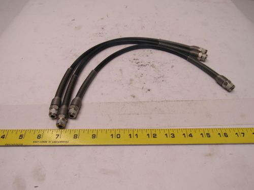 16&#034; Grease Gun Whip Hose Extension 1/4&#034; NPT Lot of 3