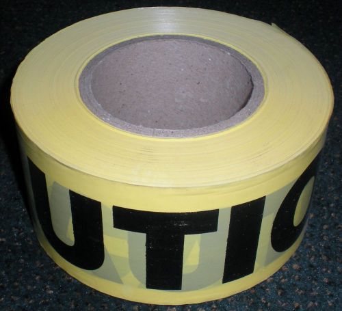 Yellow caution tape polyethylene ct3ye1 honeywell barricade  3&#034;/1000&#039; roll 2 ml for sale
