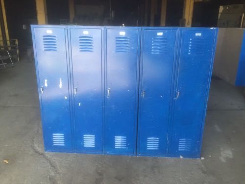 Vintage School lockers Storage Cabinet Shelving  Gym Lot of 5