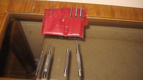 STARRETT DRIVE PIN PUNCHES NO. S 565 SET 4&#034; 4 PCS &amp; 4 PC Different See Details.