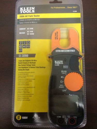 Brand New Klein Tools CL3200 200A Multifunction AC Fork Meter