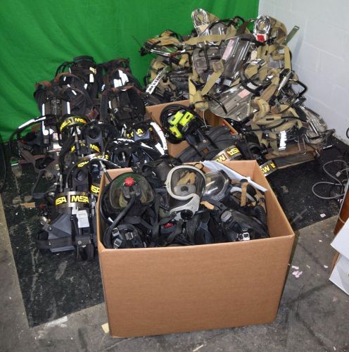 Huge lot of scba equipment packs masks niosh isi msa for sale