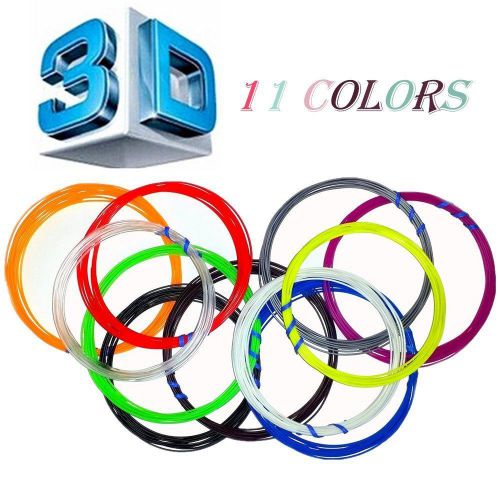 Samto 3D Pen Filament Refills ABS 1.75mm Fun Pack of 11 Unique Colors, 16 Feet