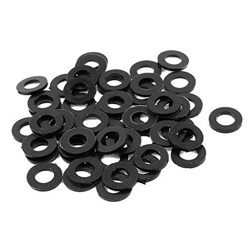 Uxcell 50pcs plastic spacer flat nylon standoff washer insulate m2 x 5 x 1mm for sale