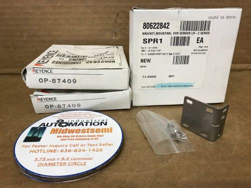 NIB LOT OF 3 OP-87409 KEYENCE OP87409 BRACKET MOUNTING FOR SENSOR LR-Z SERIES