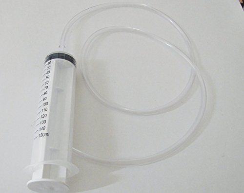 Pack of 2, 150ml Cc Large Plastic Syringe with 4 Feet Tube, Filter Syringe, Oil