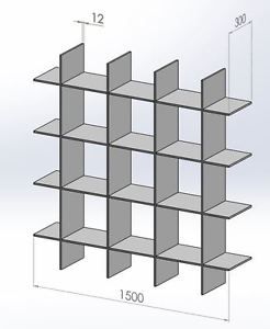 DXF Project CNC Router And Laser Square Shelf Vectors 2D ArtCAM Woodworking