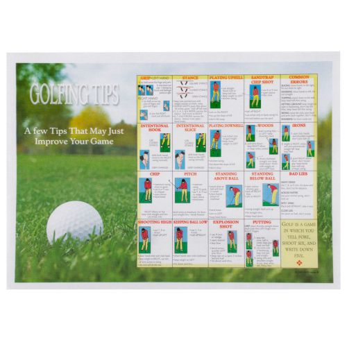 25 pack Golf Design Paper Place mats, Party Event Supplies, Golfing Theme, NEW