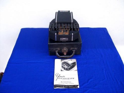 VINTAGE STENOGRAPH SHORT HAND MACHINE COURT REPORTING WITH CASE &amp; INSTRUCTIONS