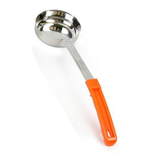 Excellante Portion Controllers Cooking Spoon, 2 Piece Mold, 8 oz, Orange Handle