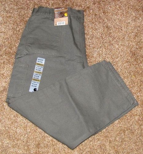 NWT Carhartt Washed Duck Work Dungaree Flannel Lined Pants Men&#039;s Size 44 x 30